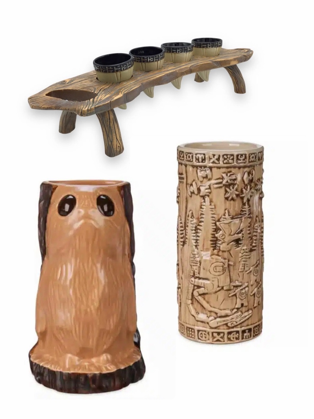 Disneyland Galaxy’s Edge Oga’s Cantina Beer Flight and Tiki Mugs NWT